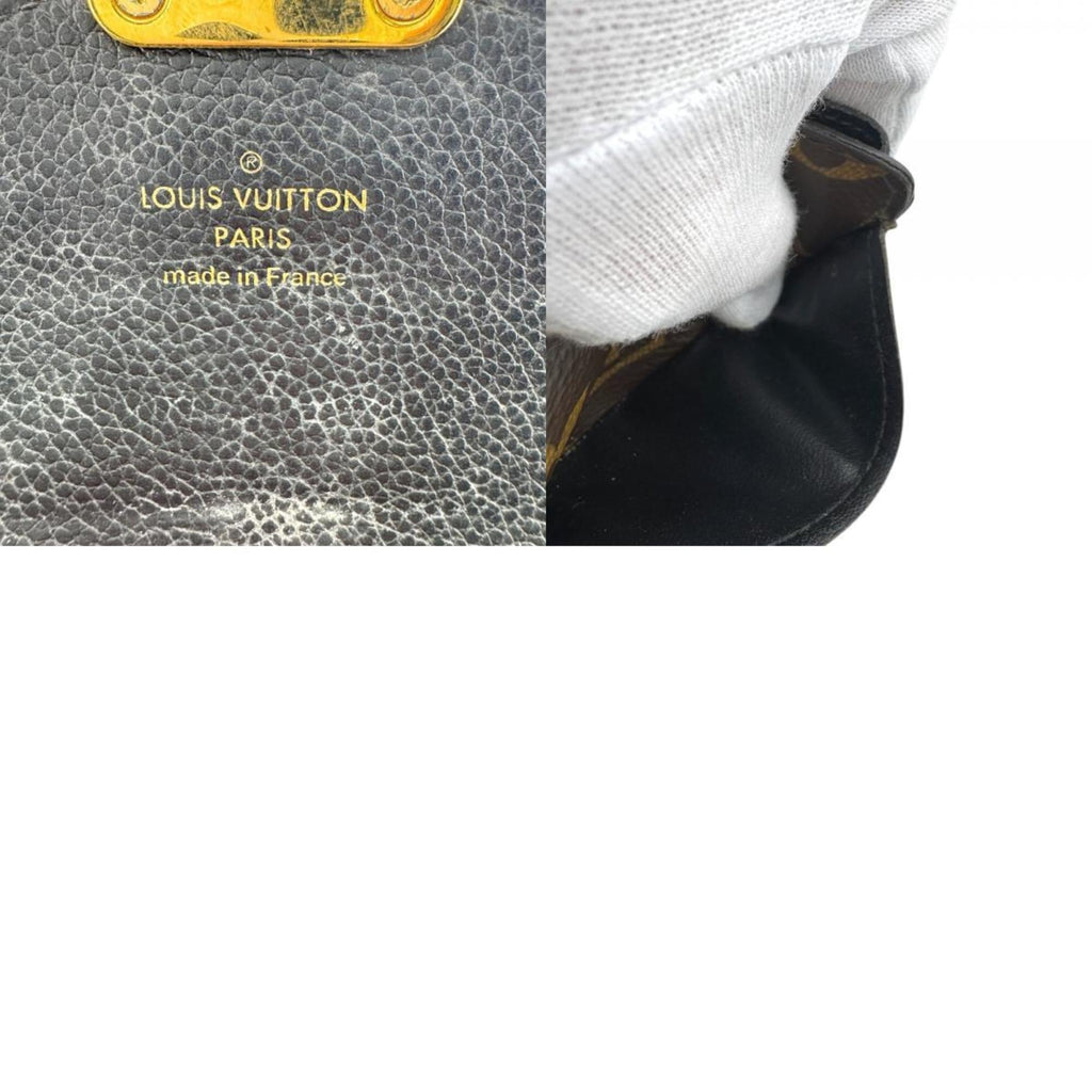Louis Vuitton Black Brown Monogram Monogram Leather Long Wallet