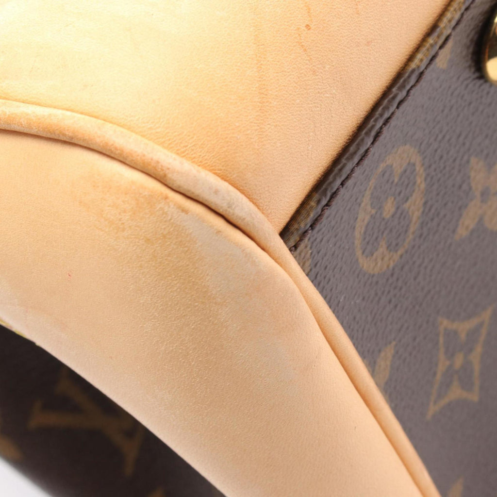 Louis Vuitton Brown Coated Canvas Leather Shoulder Bag