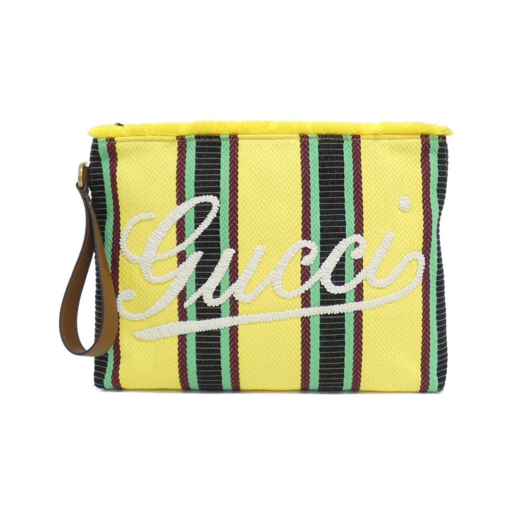 Gucci Multi-Color Yellow Canvas Handbag (Pre-Owned)