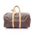 Louis Vuitton Brown Coated Canvas Leather Boston Bag