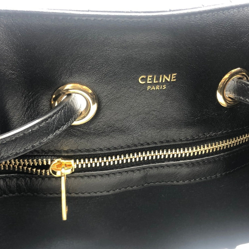 Celine Black Leather Backpack