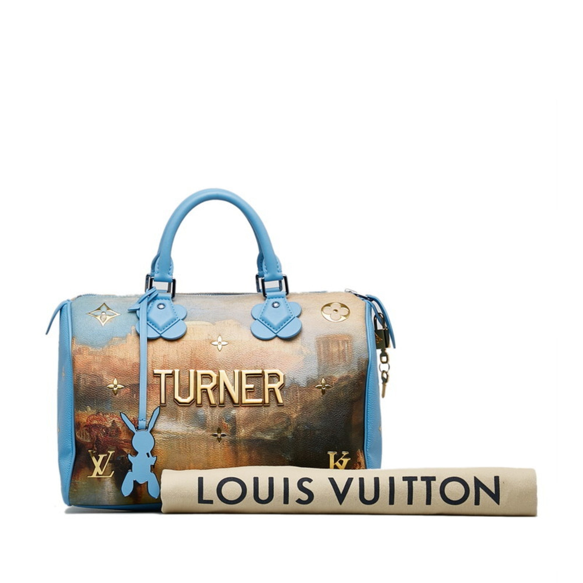 Louis Vuitton Blue Multi-Color Pvc Leather Handbag