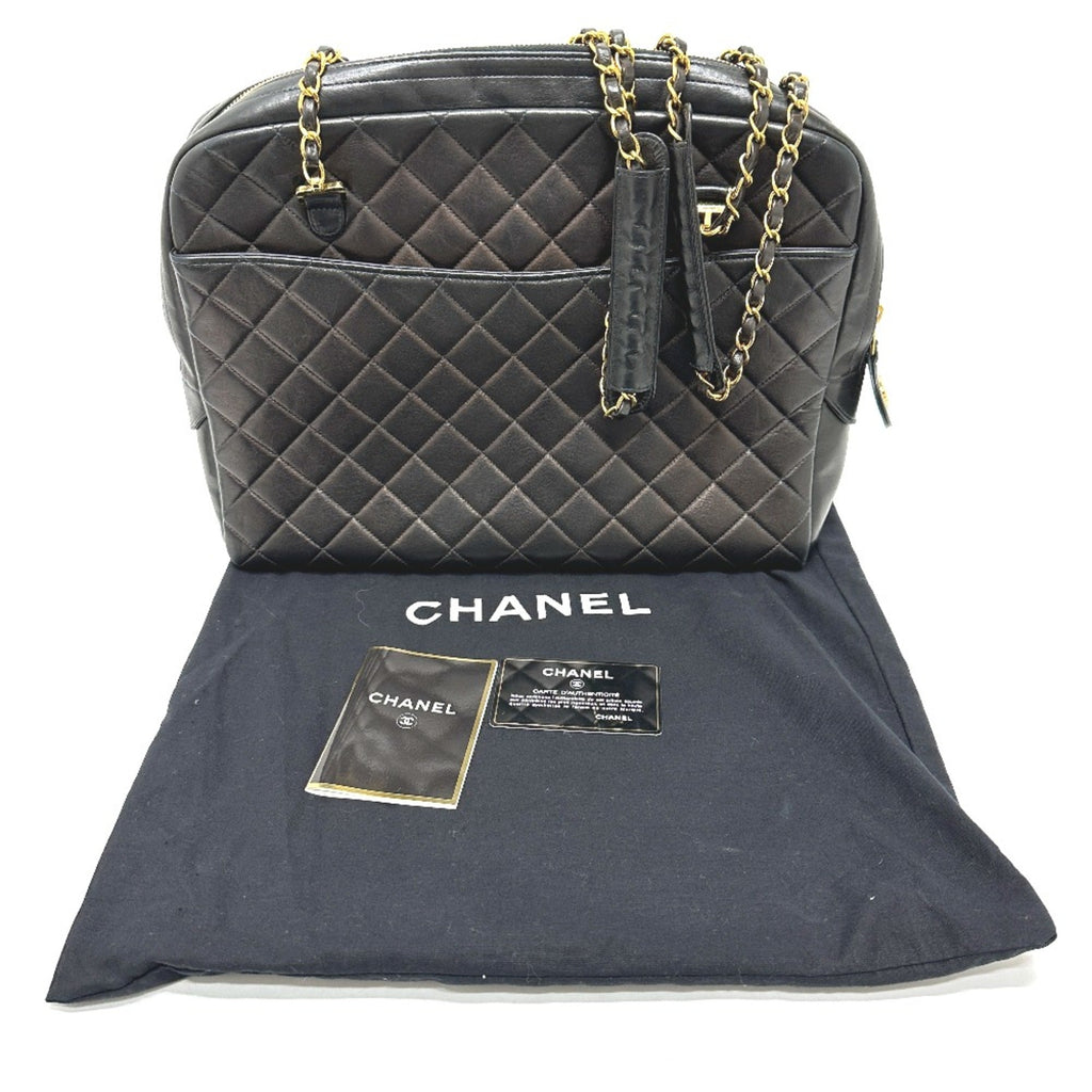 Chanel Black Leather Shoulder Bag