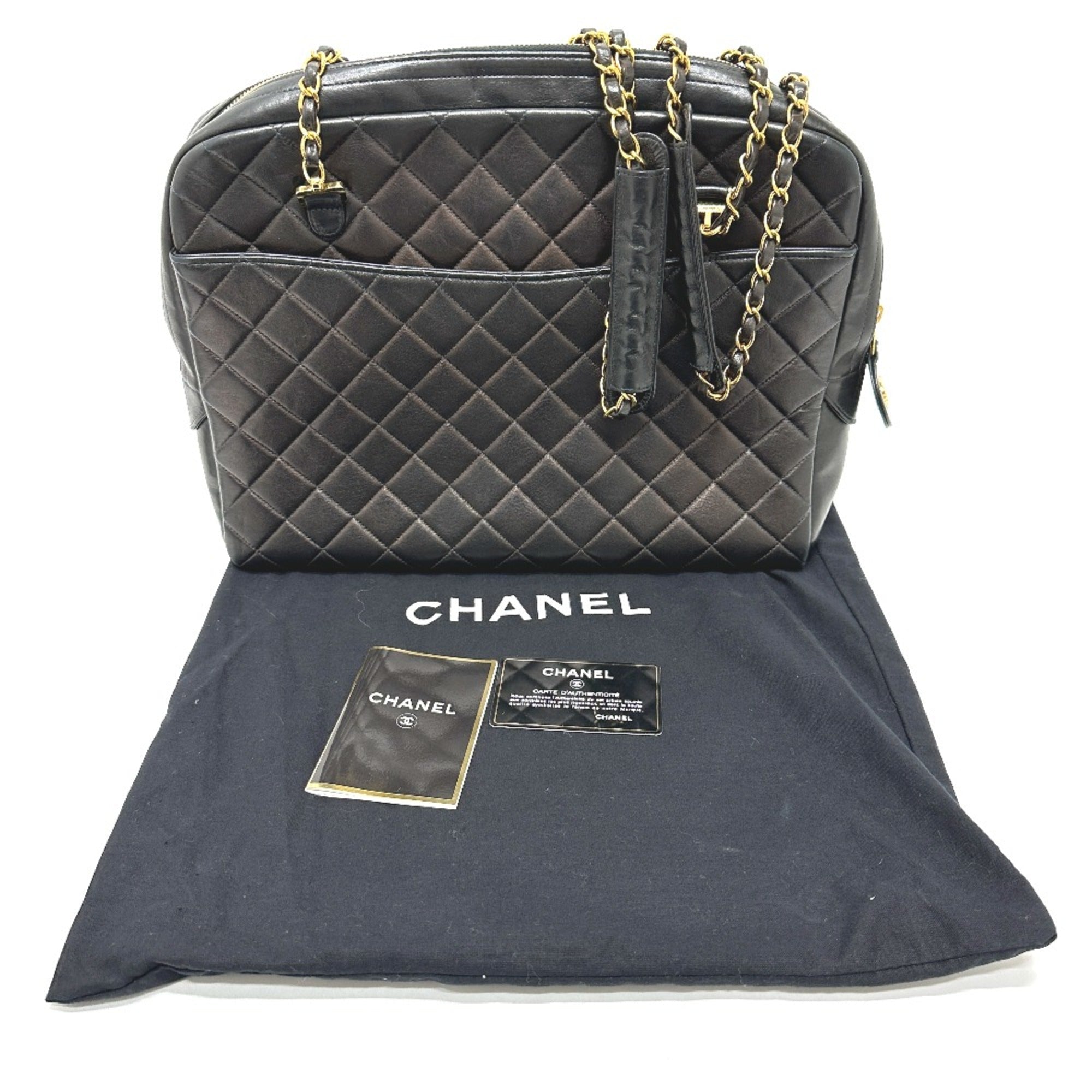 Chanel Black Leather Shoulder Bag