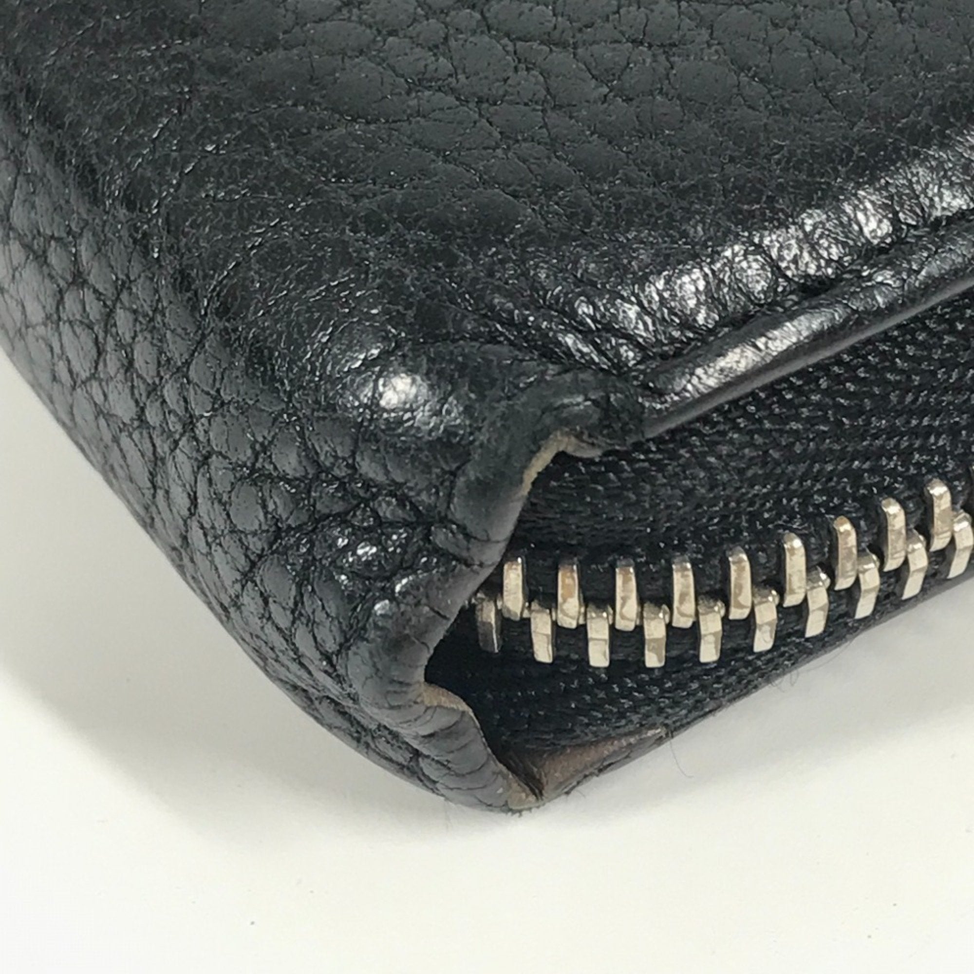 Louis Vuitton Black Leather Long Wallet
