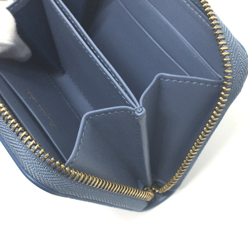 Christian Dior Blue Leather Coin Purse/Coin Case (Pre-Owned)