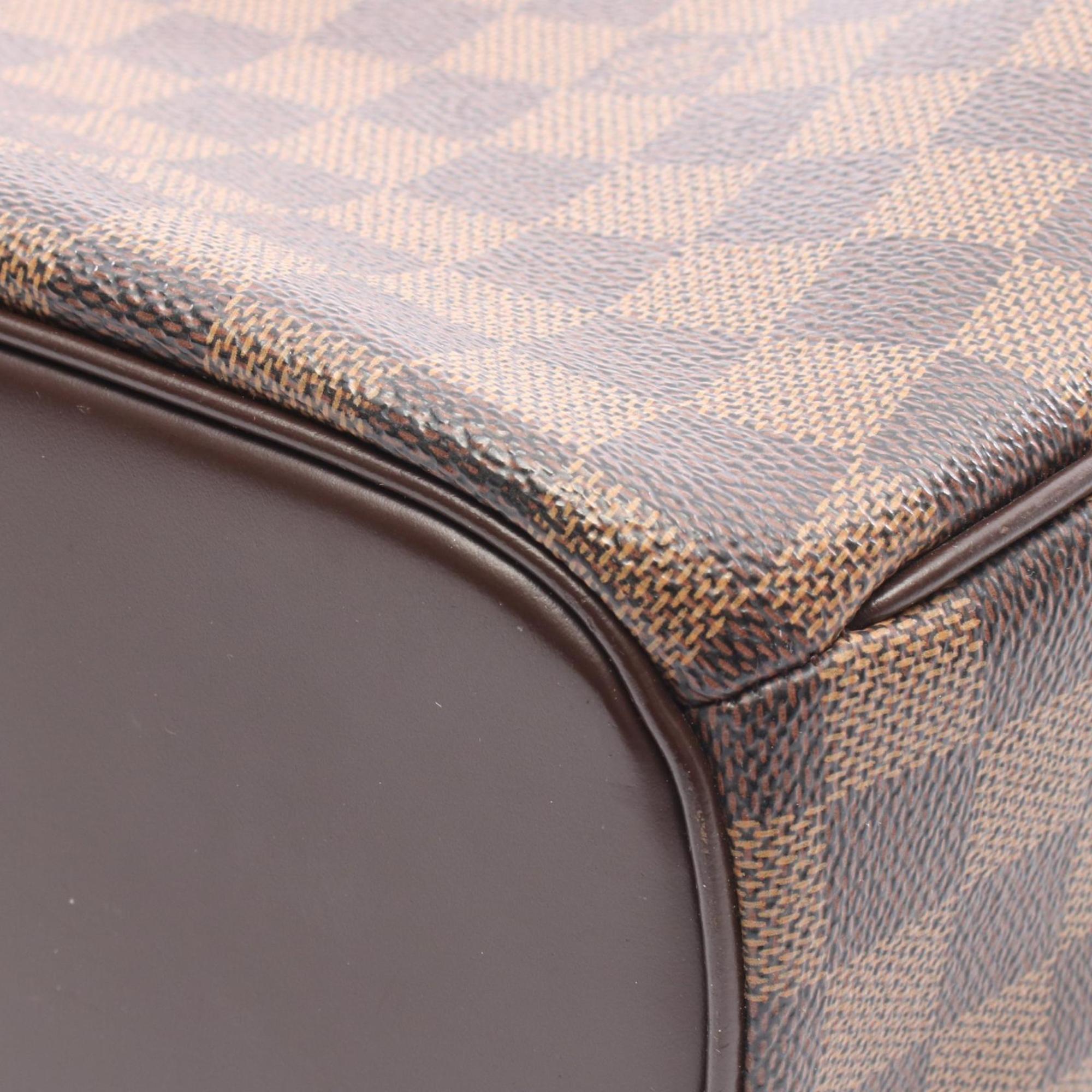 Louis Vuitton Brown Damier Canvas Coated Canvas Leather Handbag