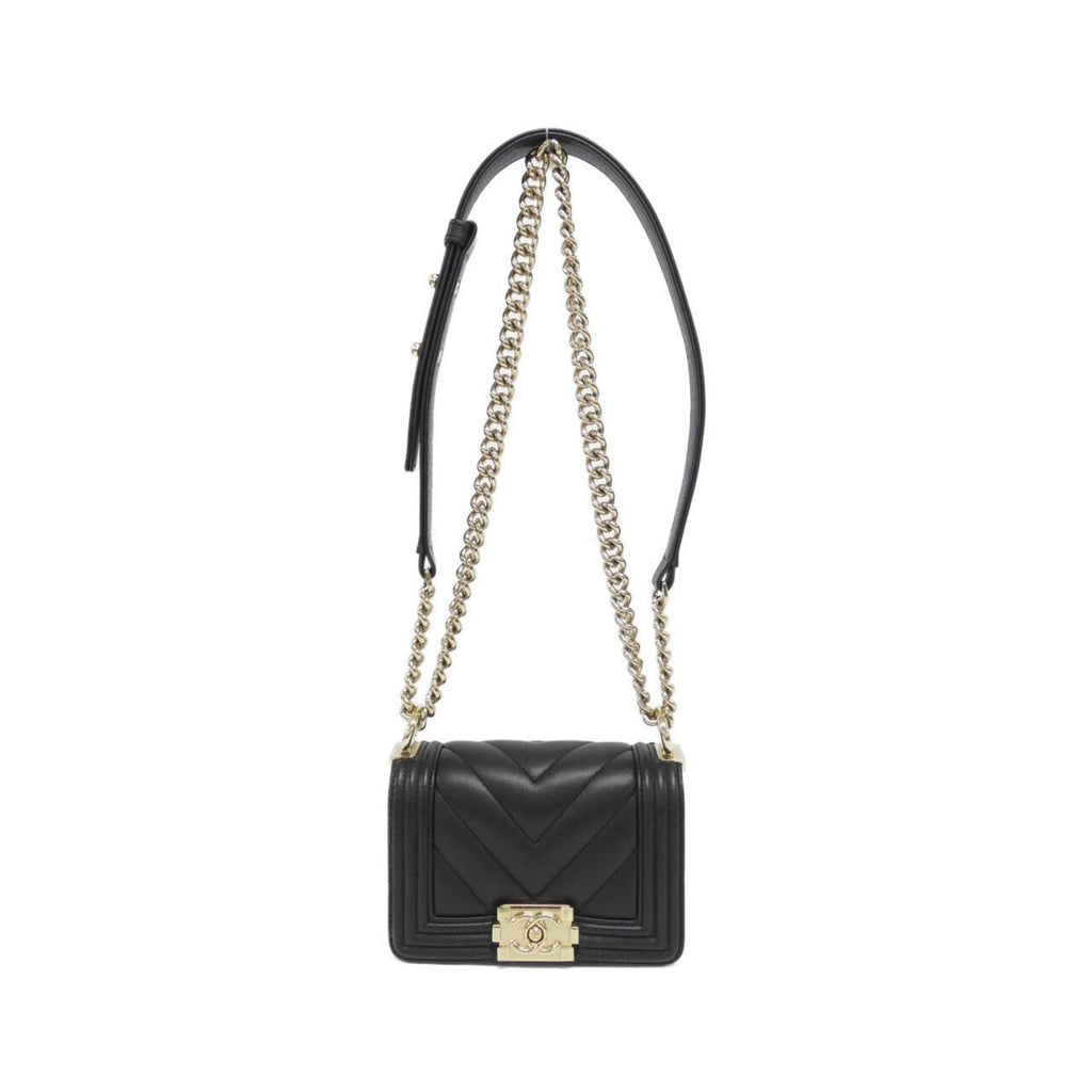 Chanel Black Leather Shoulder Bag