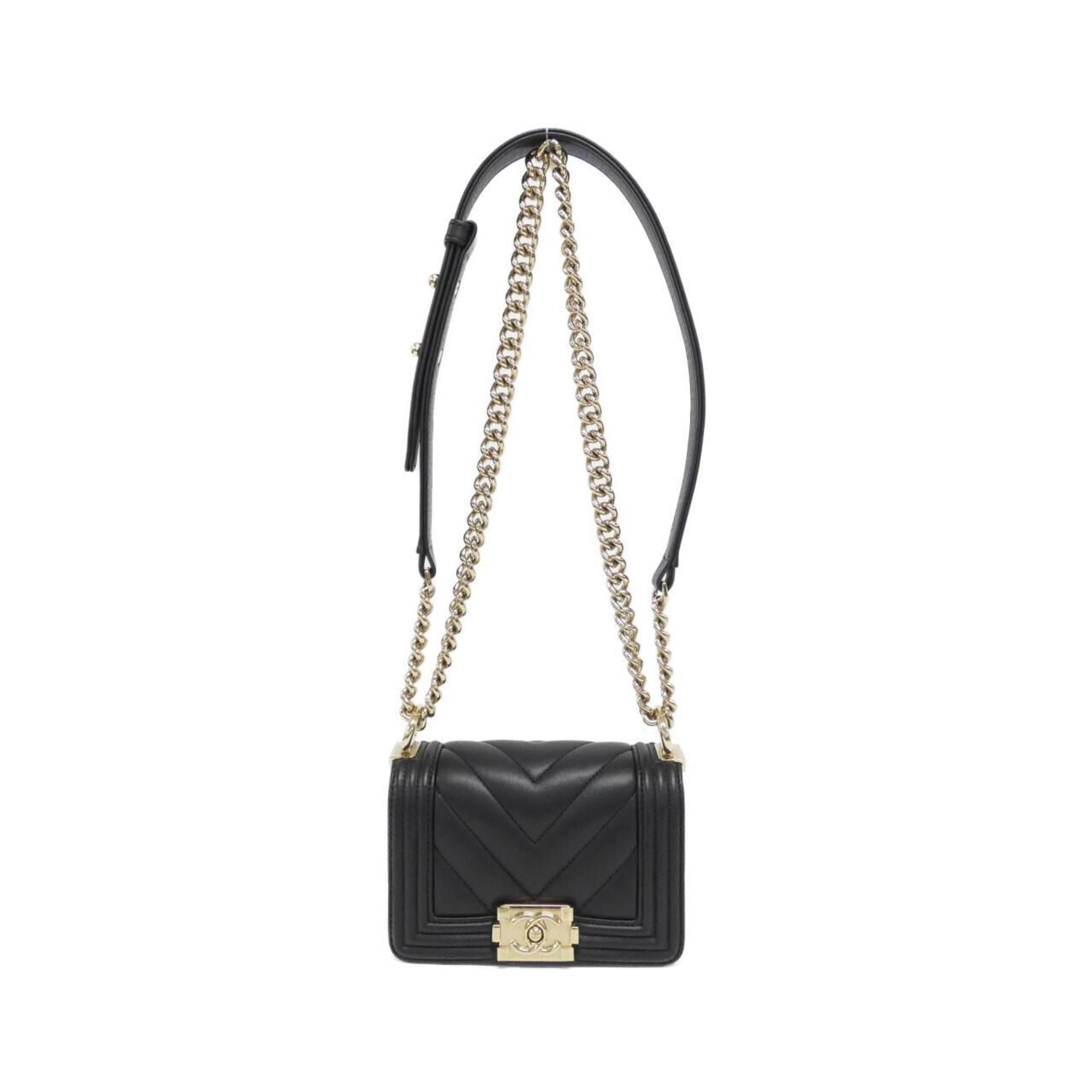 Chanel Black Leather Shoulder Bag