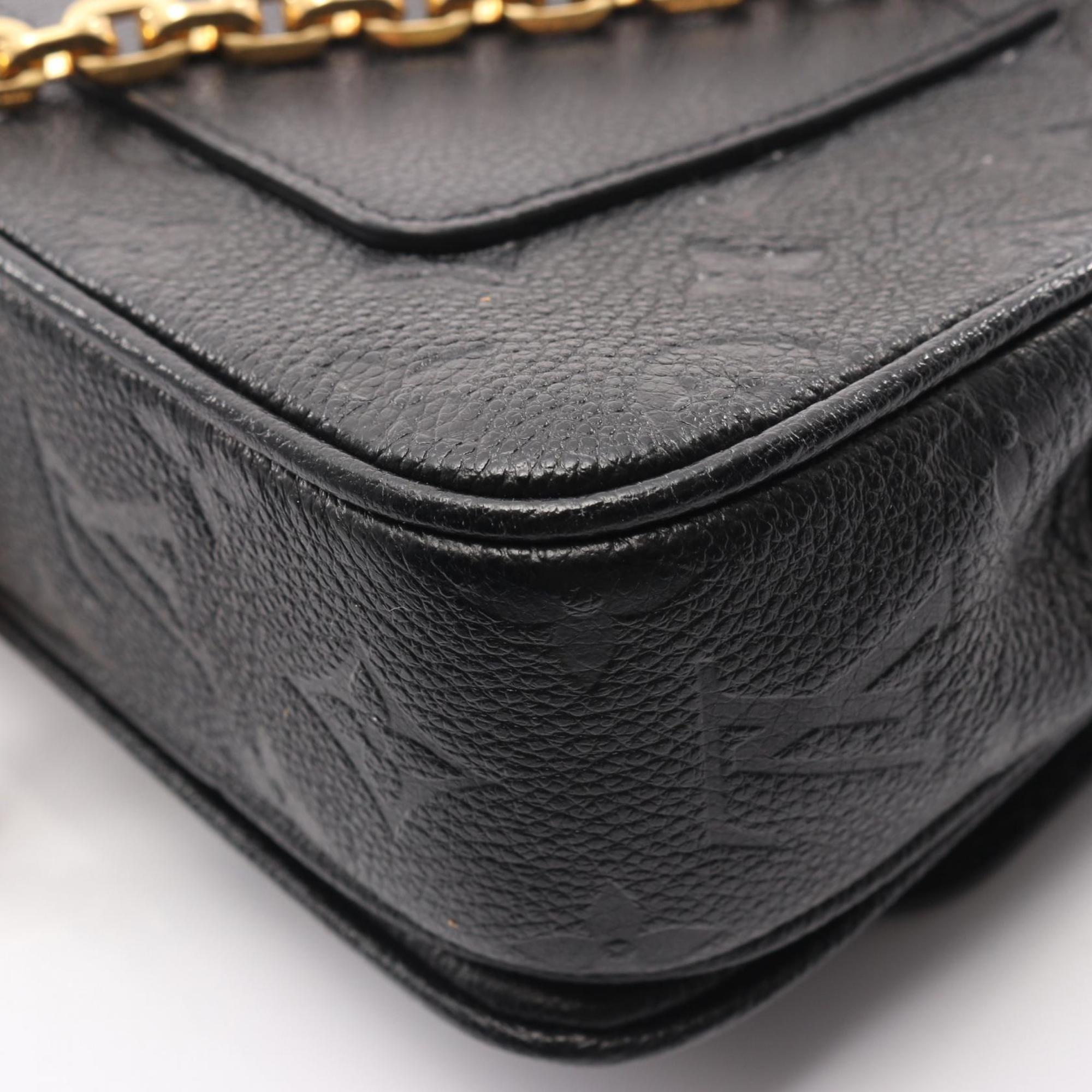 Louis Vuitton Black Noir Monogram Empreinte Shoulder Bag
