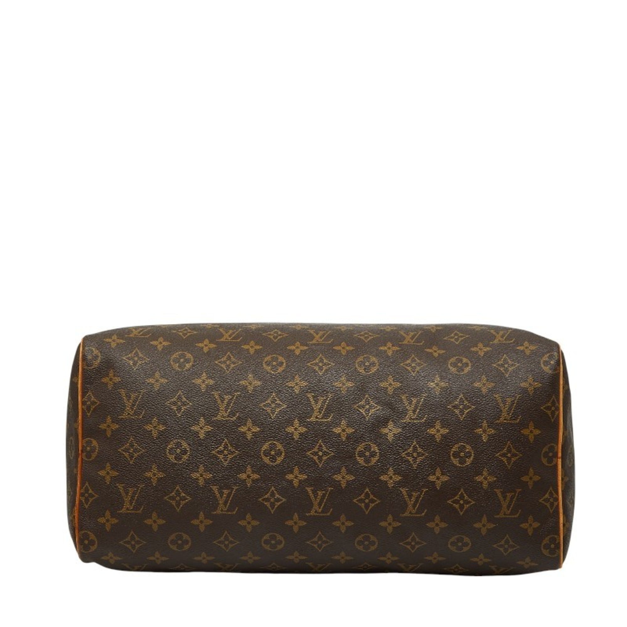 Louis Vuitton Brown Pvc Leather Boston Bag Handbag