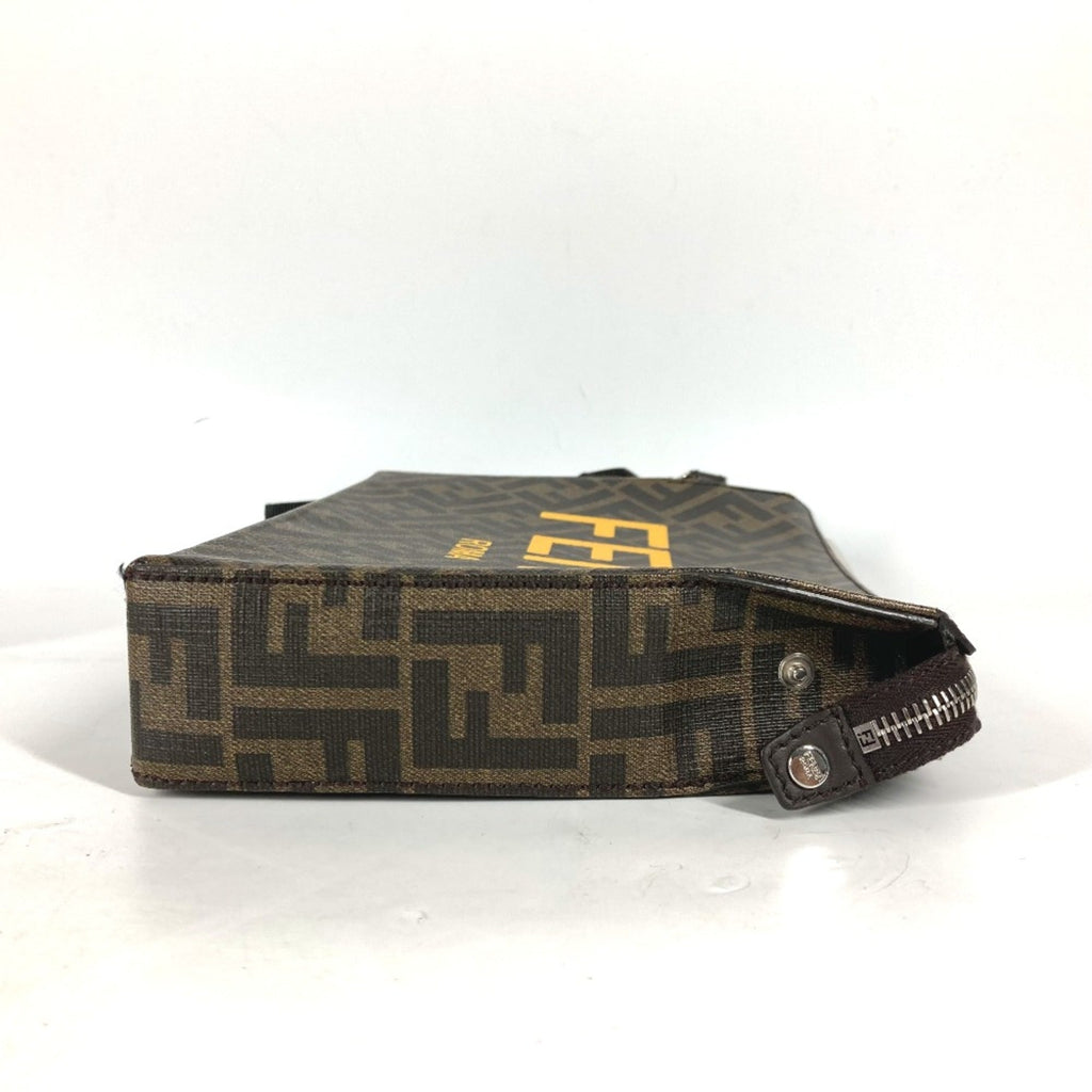 Fendi Brown Leather Clutch Bag