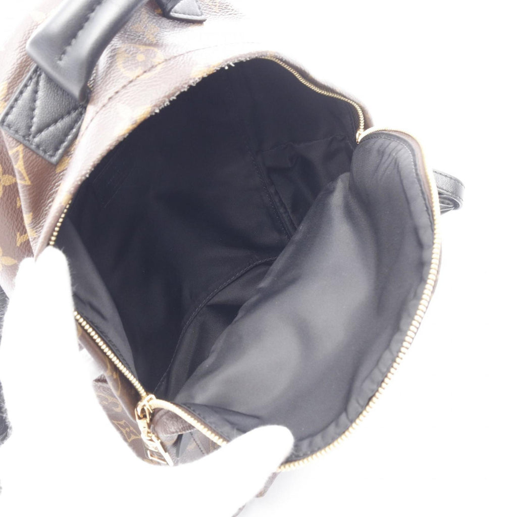 Louis Vuitton Black Brown Pvc Coated Canvas Leather Backpack