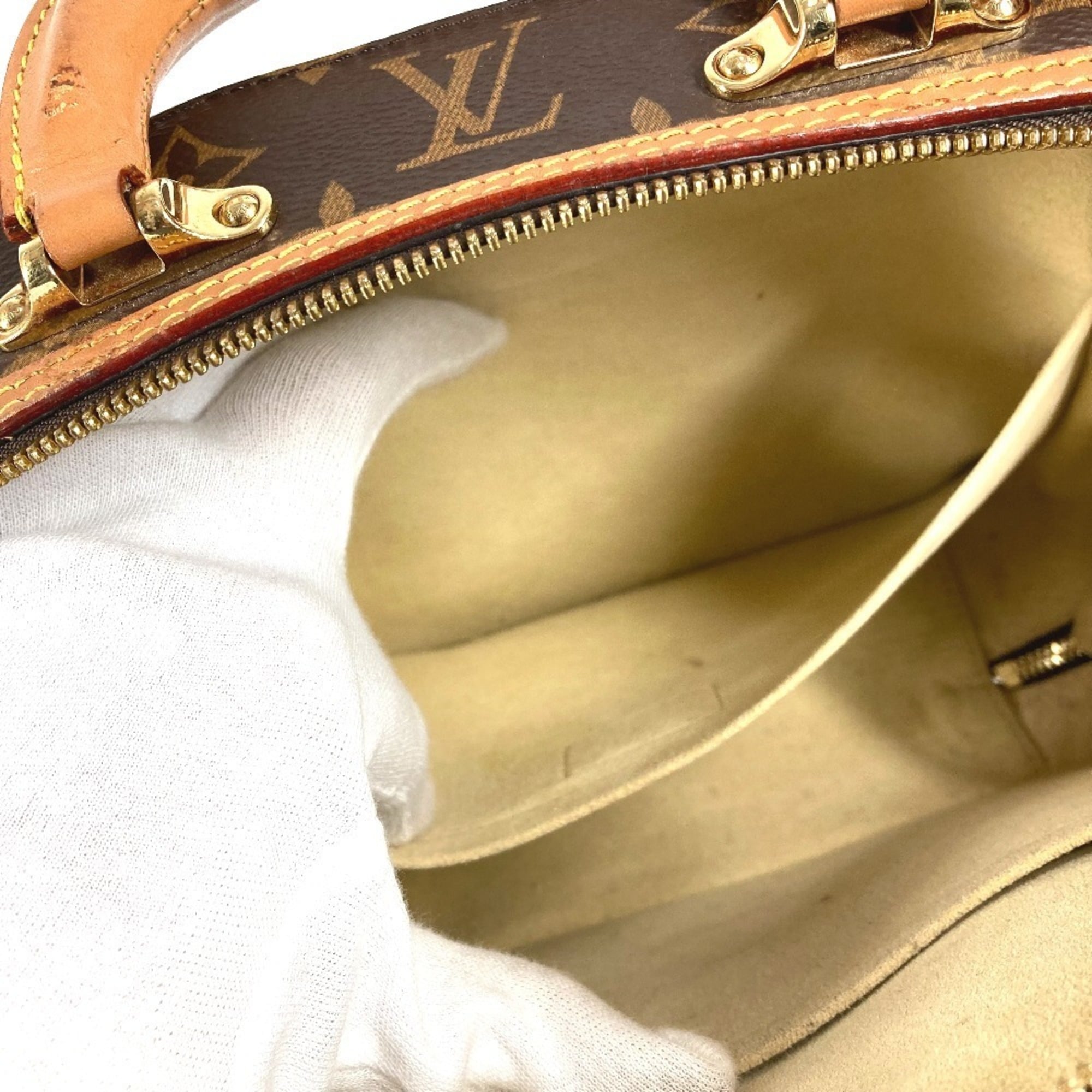 Louis Vuitton Brown Monogram Boston Bag Handbag Shoulder Bag