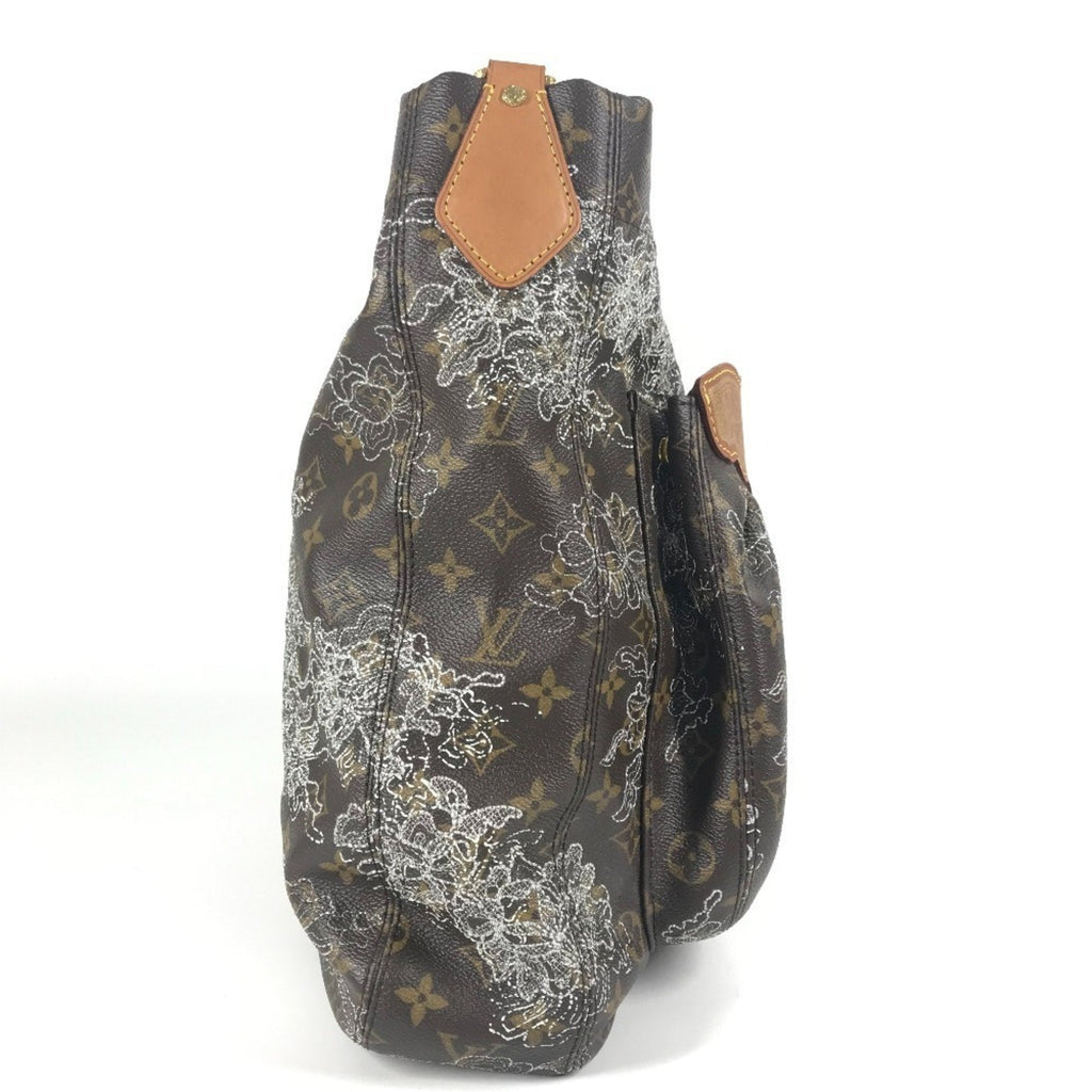 Louis Vuitton Argent Brown White Monogram Canvas Shoulder Bag Tote Bag