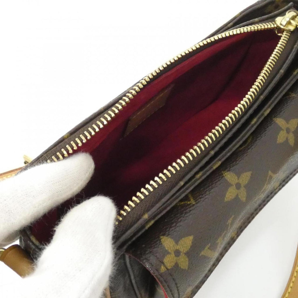 Louis Vuitton Brown Coated Canvas Shoulder Bag