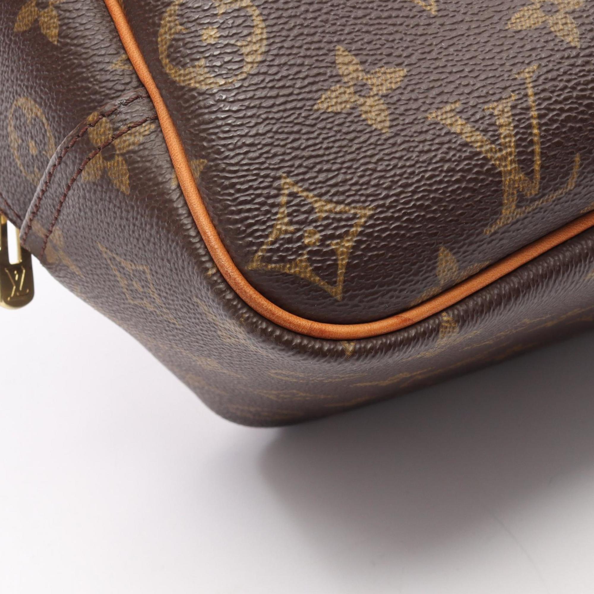 Louis Vuitton Brown Coated Canvas Leather Handbag