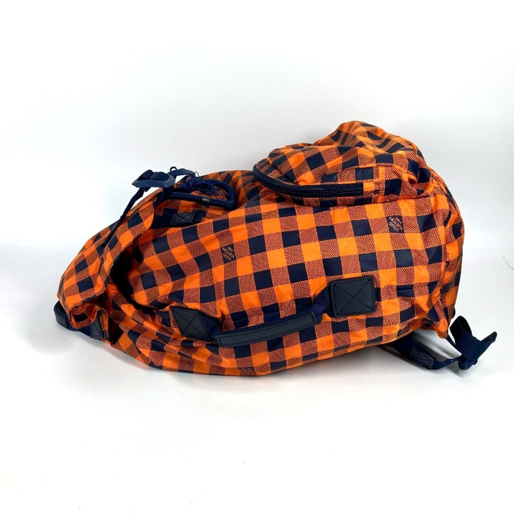 Louis Vuitton Damier Canvas Navy Orange Nylon Backpack