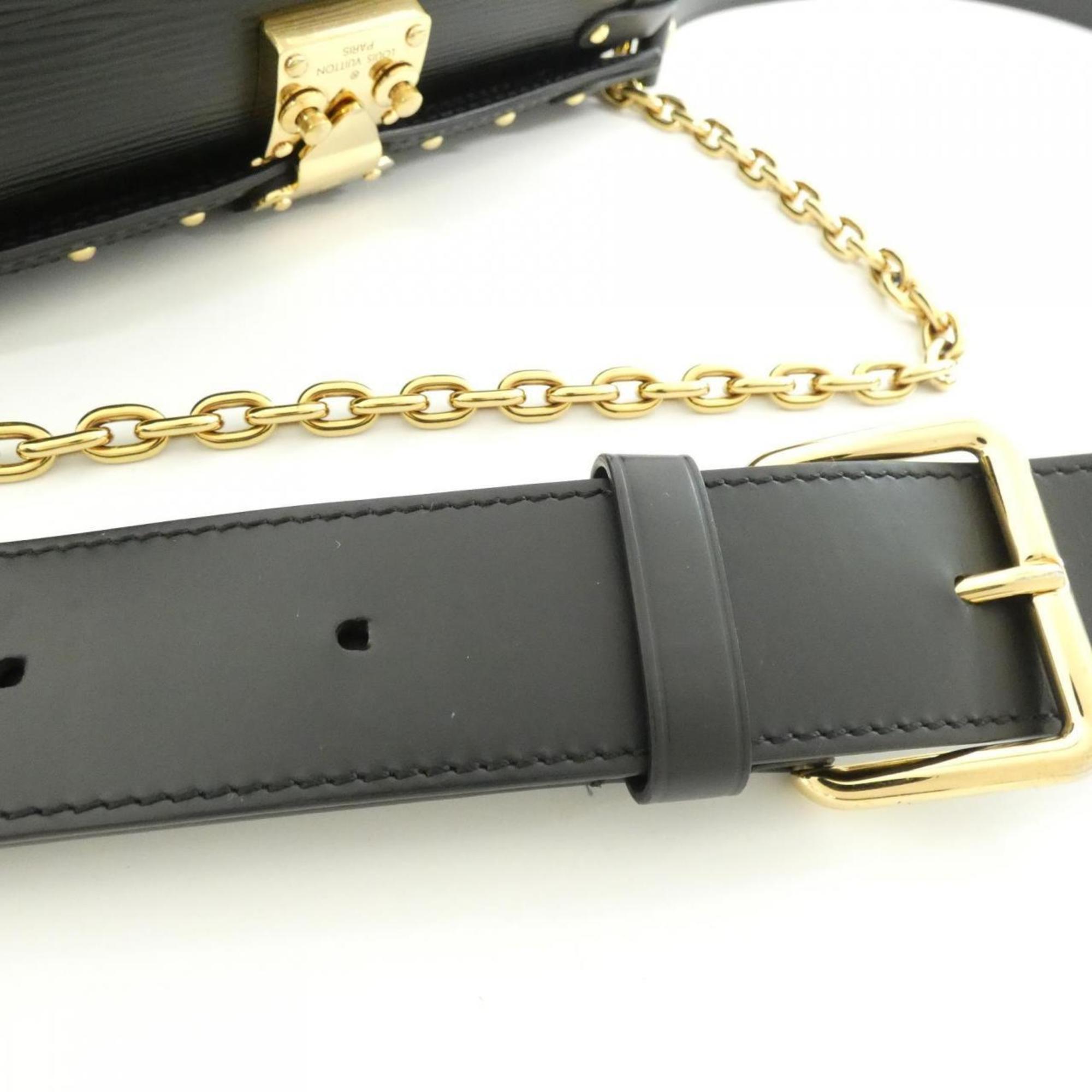 Louis Vuitton Black Leather Shoulder Bag