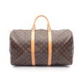 Louis Vuitton Brown Coated Canvas Pvc Monogram Leather Boston Bag Handbag