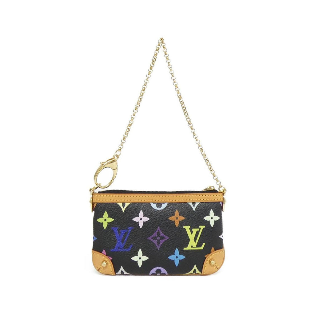 Louis Vuitton Black Coated Canvas Pochette Pouch