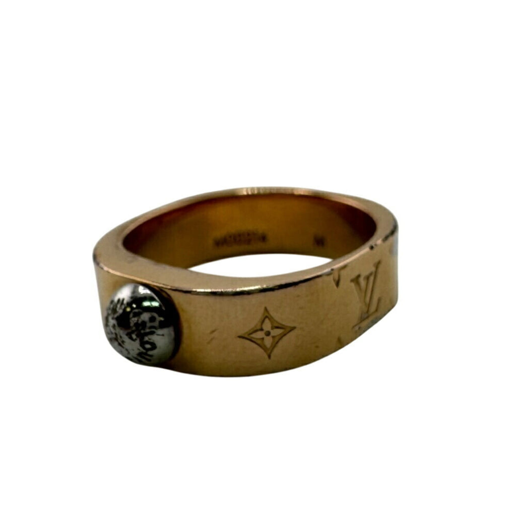 Louis Vuitton Pink Gold Metal Band Ring