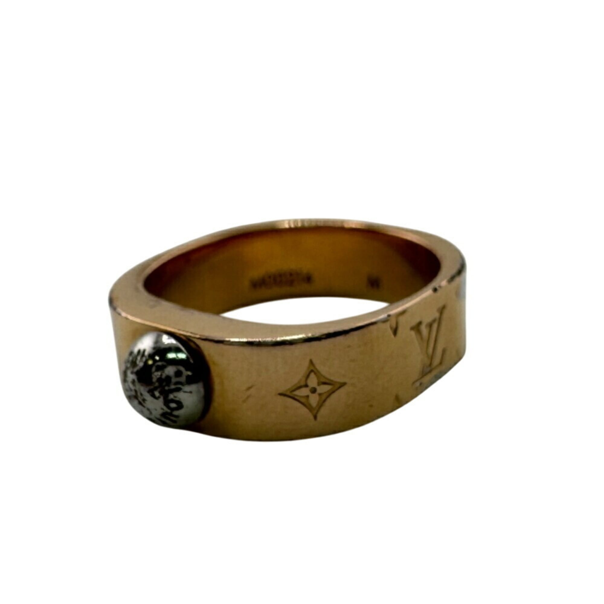 Louis Vuitton Pink Gold Metal Band Ring