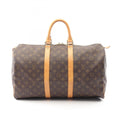 Louis Vuitton Brown Coated Canvas Leather Boston Bag