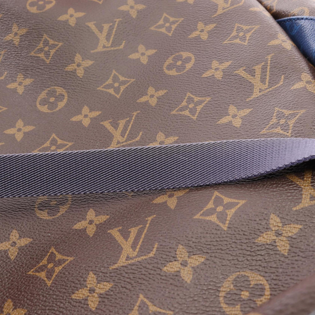 Louis Vuitton Black Blue Brown Monogram Pvc Coated Canvas Leather Backpack