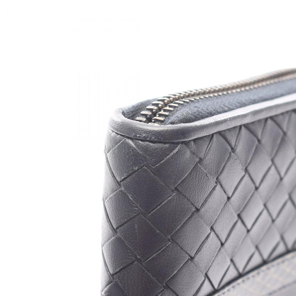 Bottega Veneta Black Leather Long Wallet (Bi-Fold)
