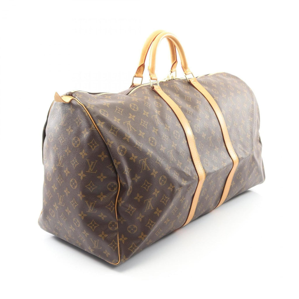 Louis Vuitton Brown Monogram Coated Canvas Leather Boston Bag