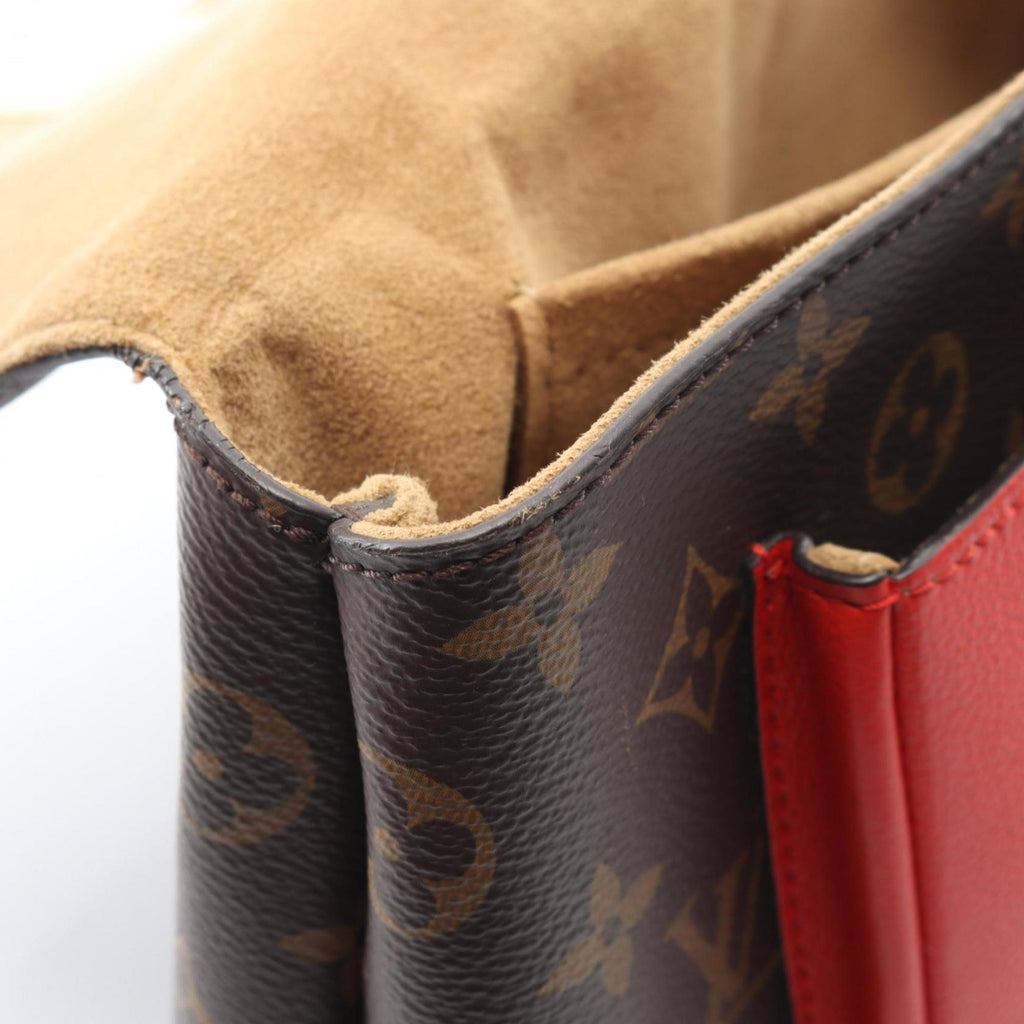Louis Vuitton Brown Coquelicots Monogram Red Color Monogram Leather Handbag