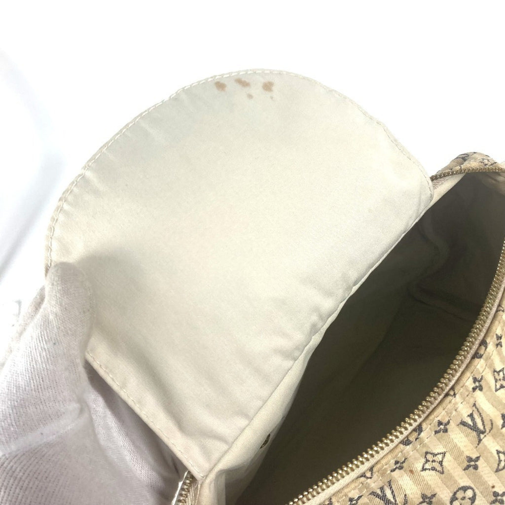 Louis Vuitton Monogram Mini Lin Navy White Monogram Mini Lin Boston Bag Handbag