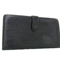 Louis Vuitton Black Epi Leather Long Bill Wallet
