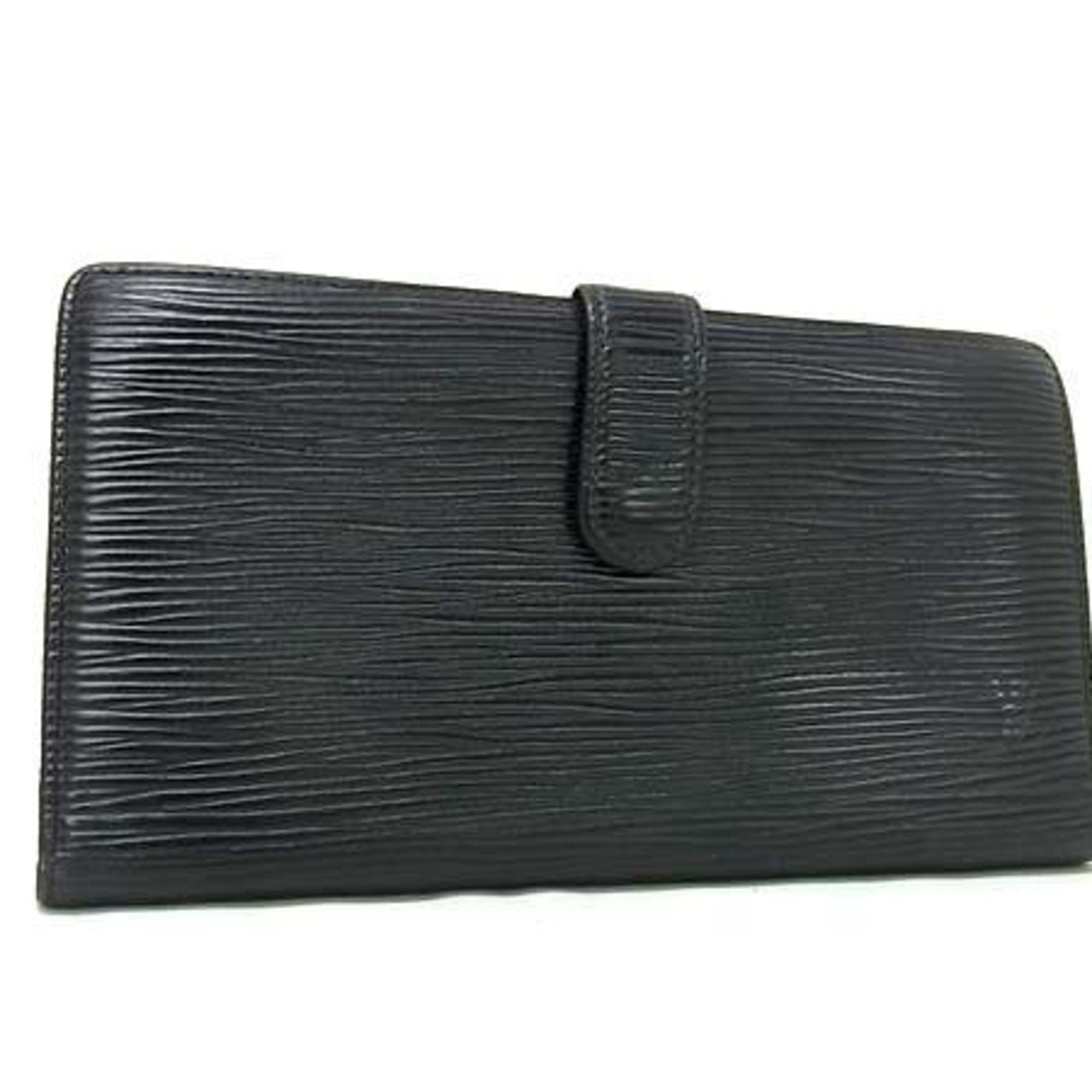 Louis Vuitton Black Epi Leather Long Bill Wallet
