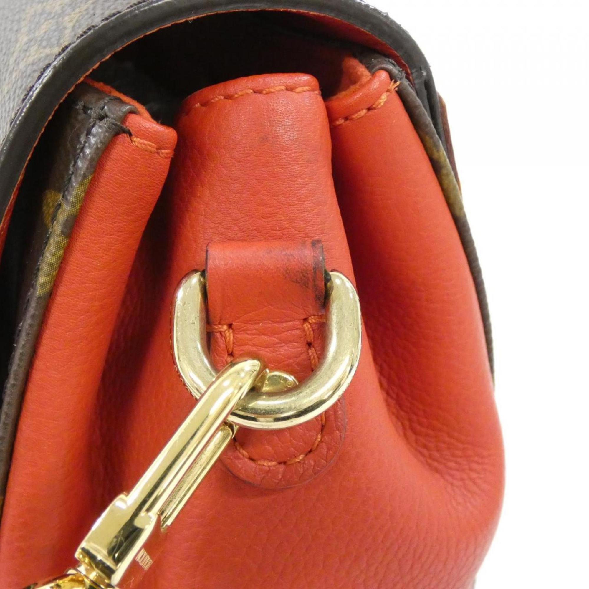Louis Vuitton Marron Coated Canvas Handbag