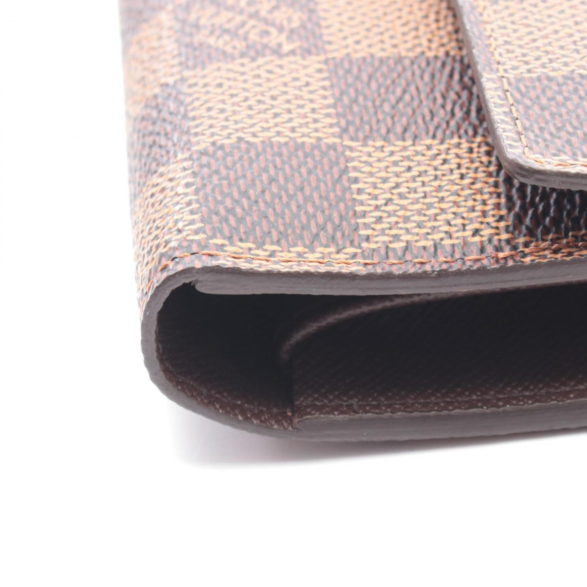 Louis Vuitton Brown Damier Canvas Damier Canvas Long Wallet (Tri-Fold)
