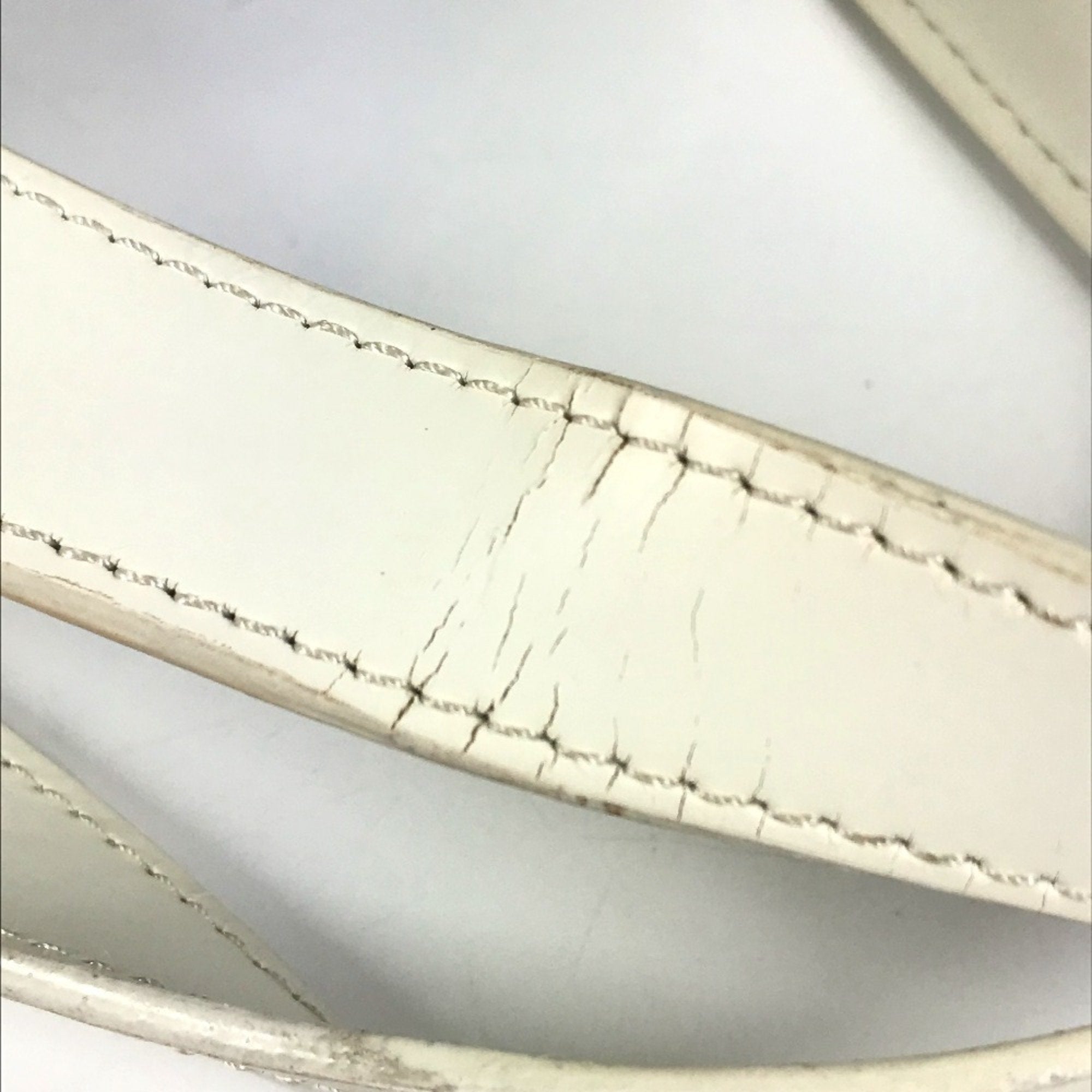 Louis Vuitton Beige White Canvas Leather Shoulder Bag Tote Bag