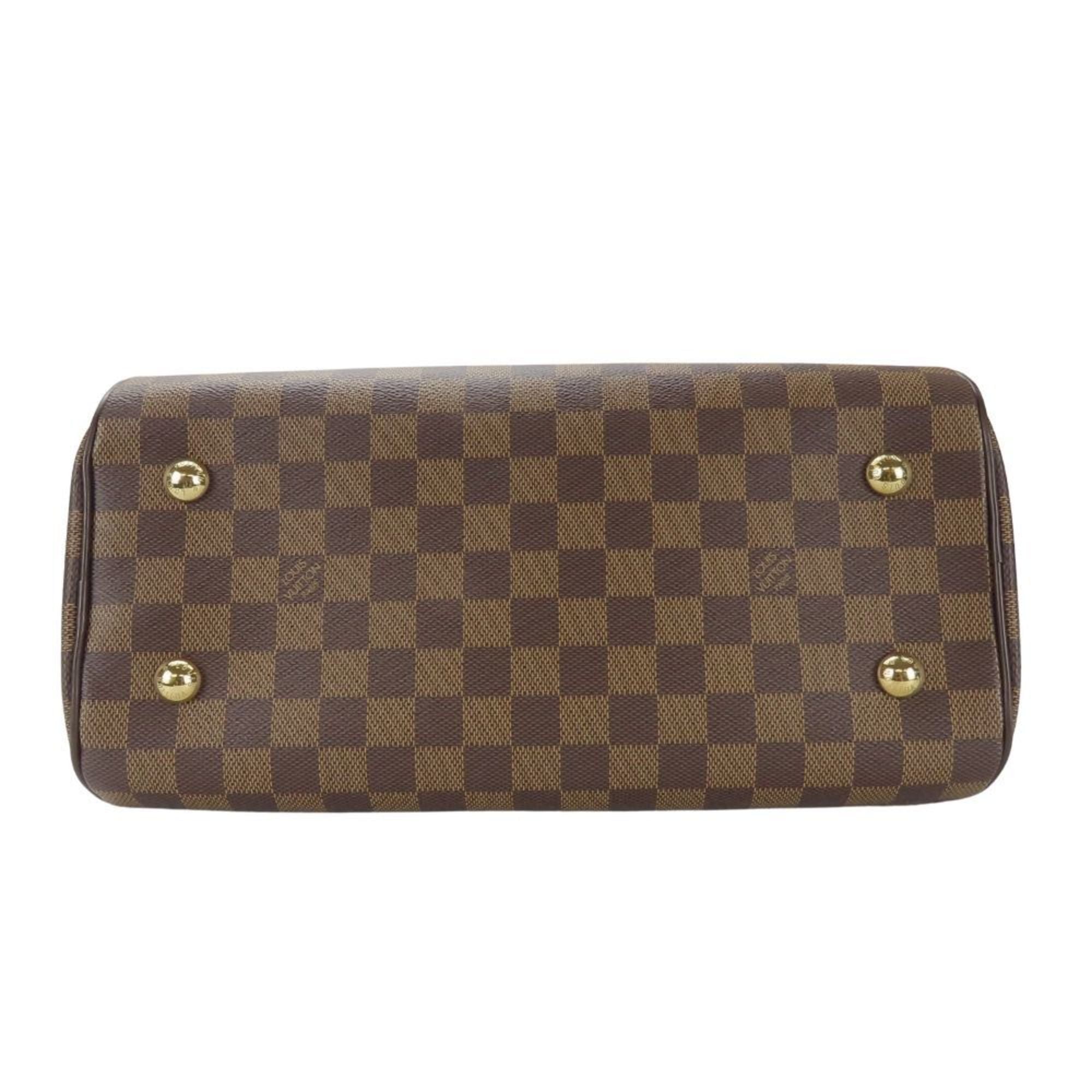 Louis Vuitton Brown Ebene Damier Canvas Leather Handbag