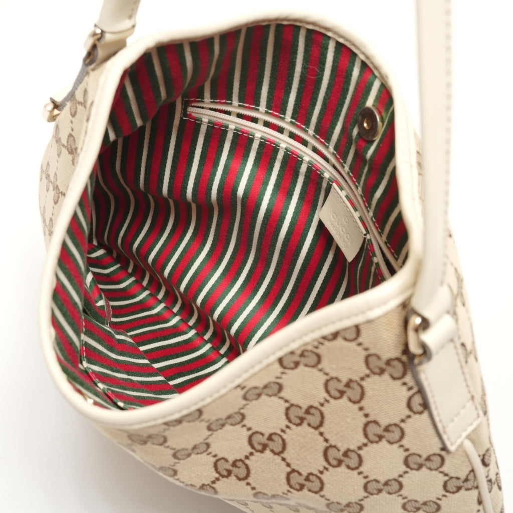 Gucci Gg Canvas Beige Gg Canvas Shoulder Bag (Pre-Owned)