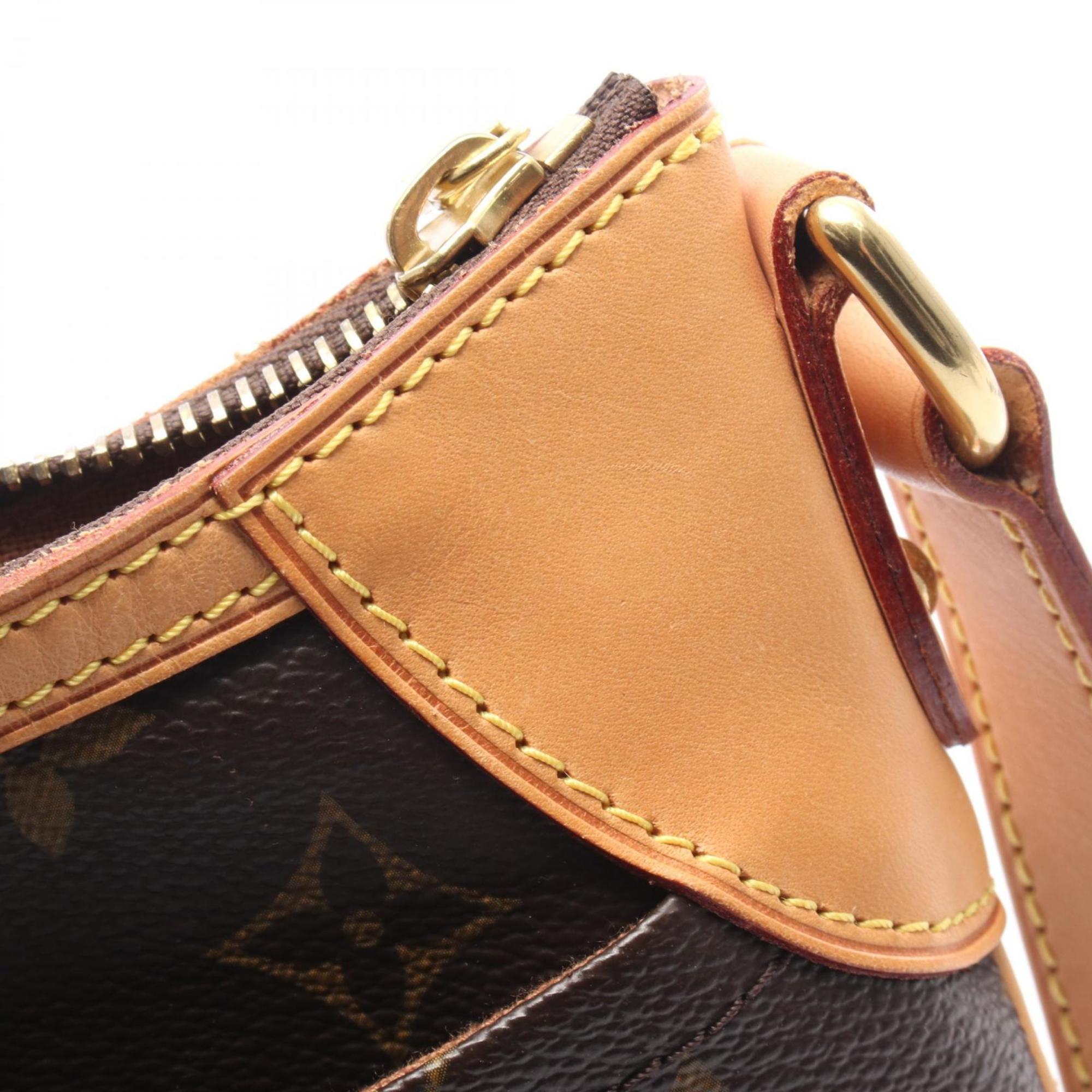 Louis Vuitton Brown Coated Canvas Leather Shoulder Bag