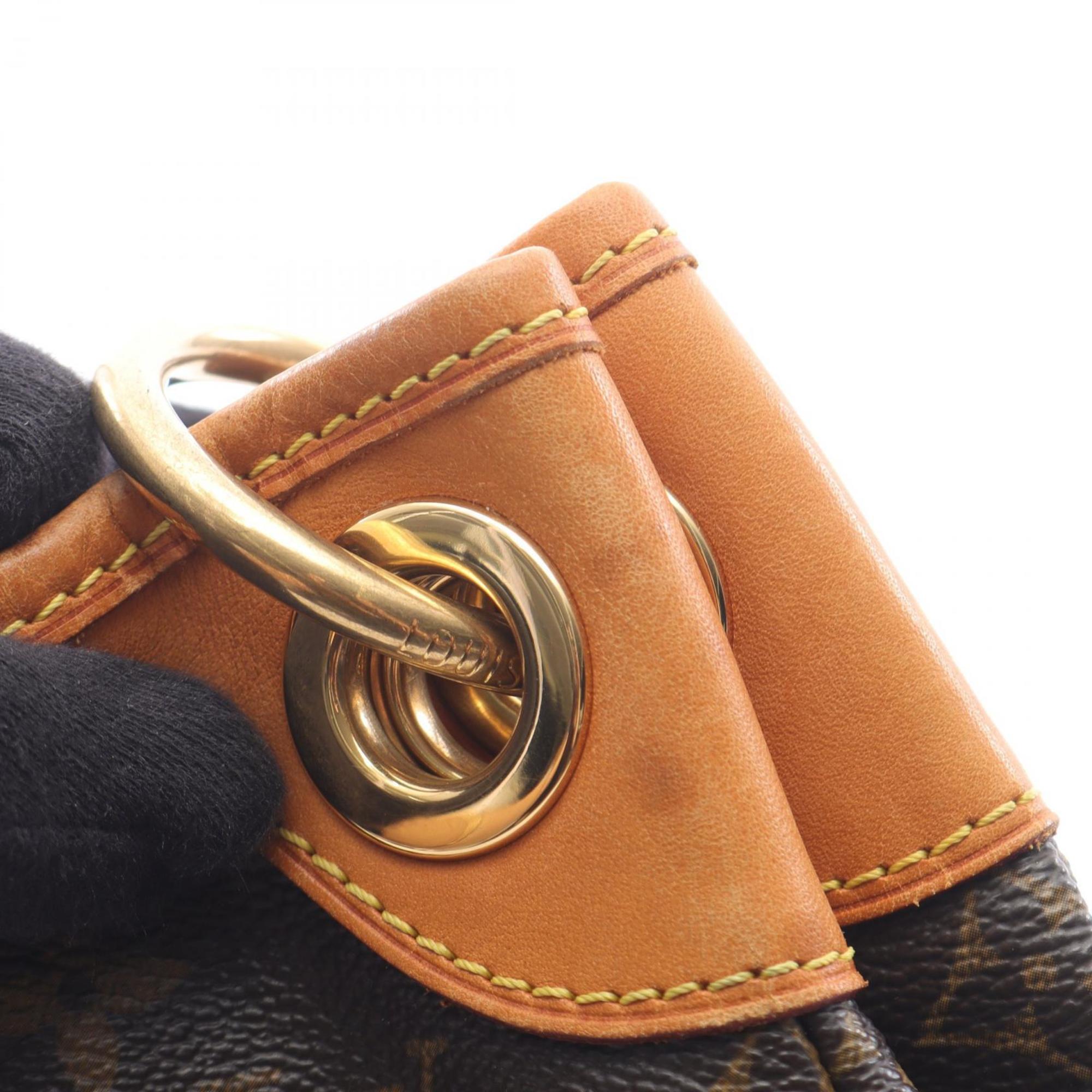Louis Vuitton Brown Coated Canvas Leather Shoulder Bag