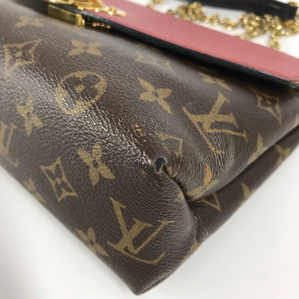 Louis Vuitton Brown Red Color Monogram Pochette Shoulder Bag
