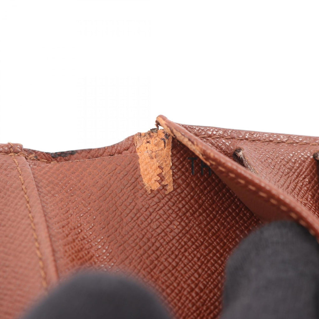 Louis Vuitton Brown Coated Canvas Wallet (Tri-Fold)