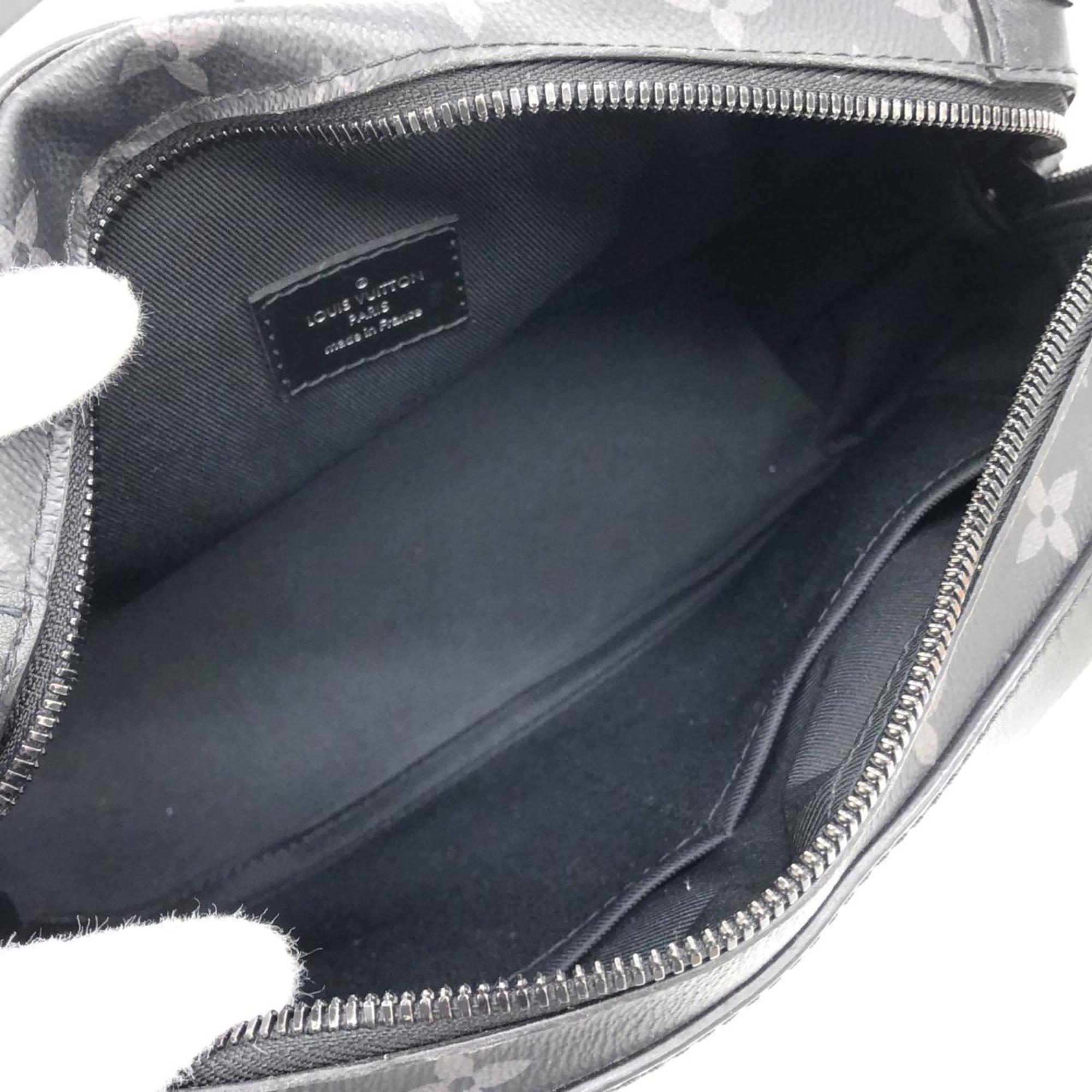 Louis Vuitton Black Coated Canvas Shoulder Bag