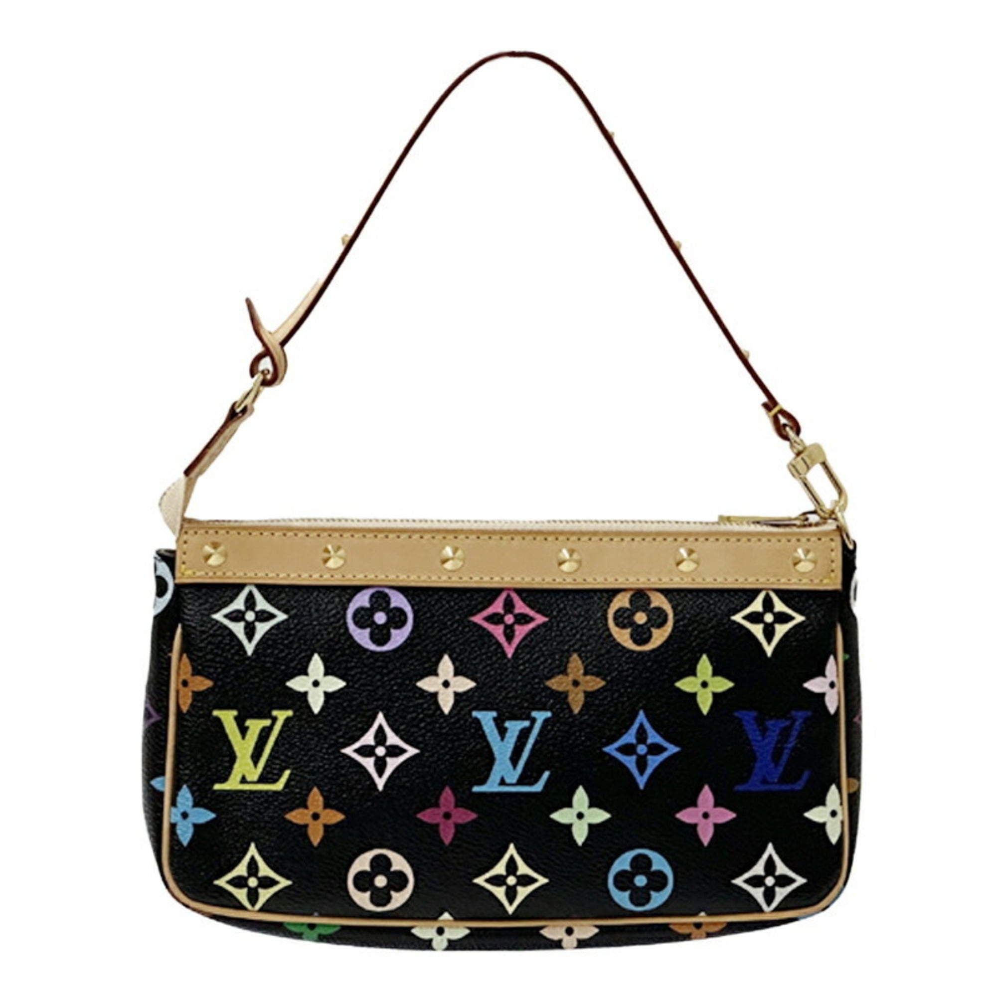 Louis Vuitton Multi-Color Noir Monogram Multicolore Handbag Pochette