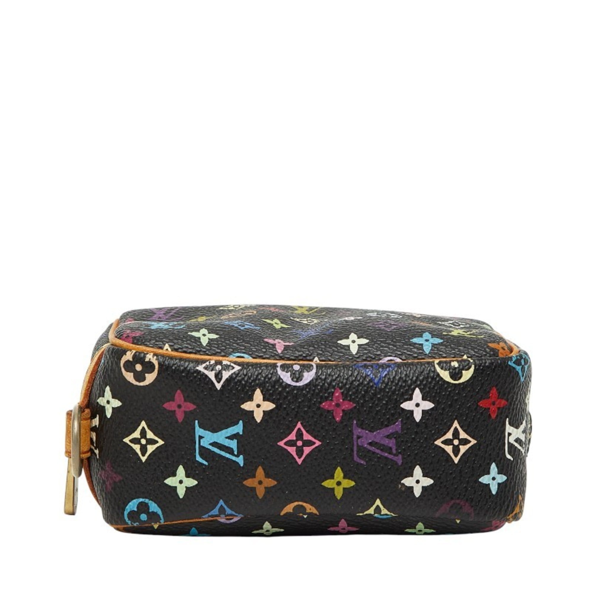 Louis Vuitton Black Multi-Color Pvc Leather Pouch