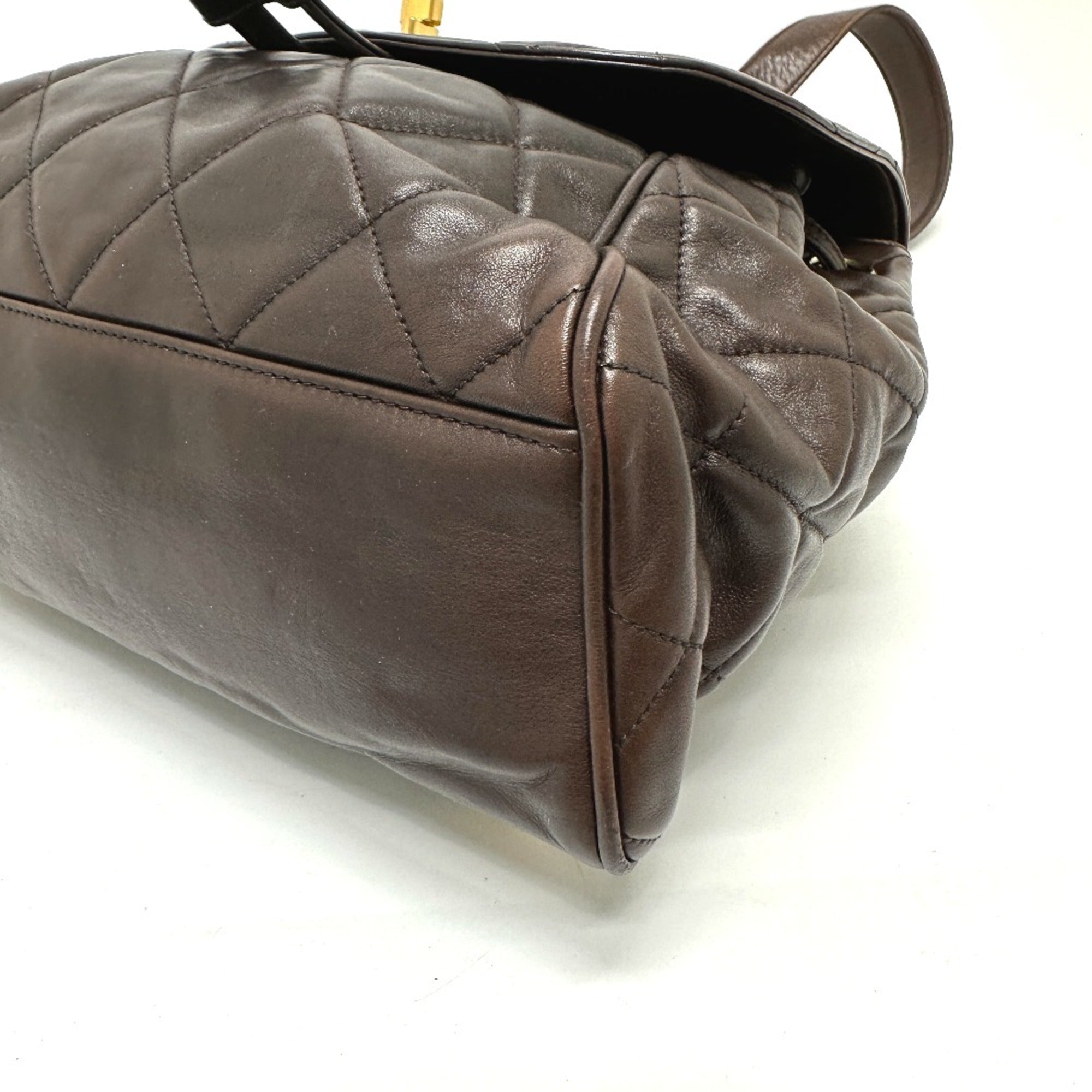 Chanel Brown Leather Backpack
