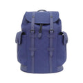 Louis Vuitton Black Blue Leather Backpack
