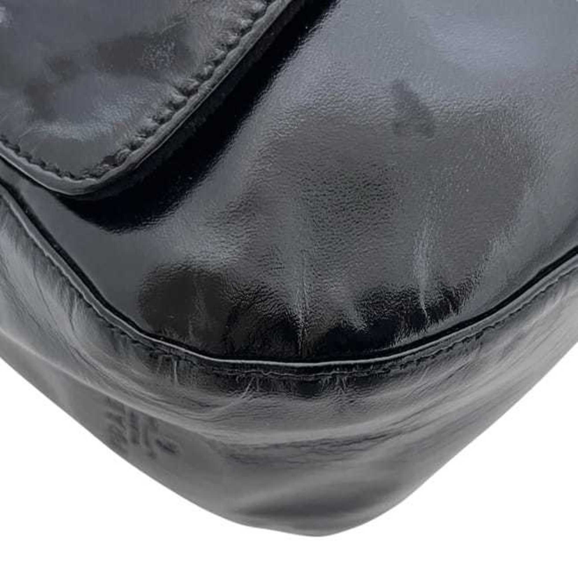 Prada Black Nero Patent Leather Handbag Tote Bag